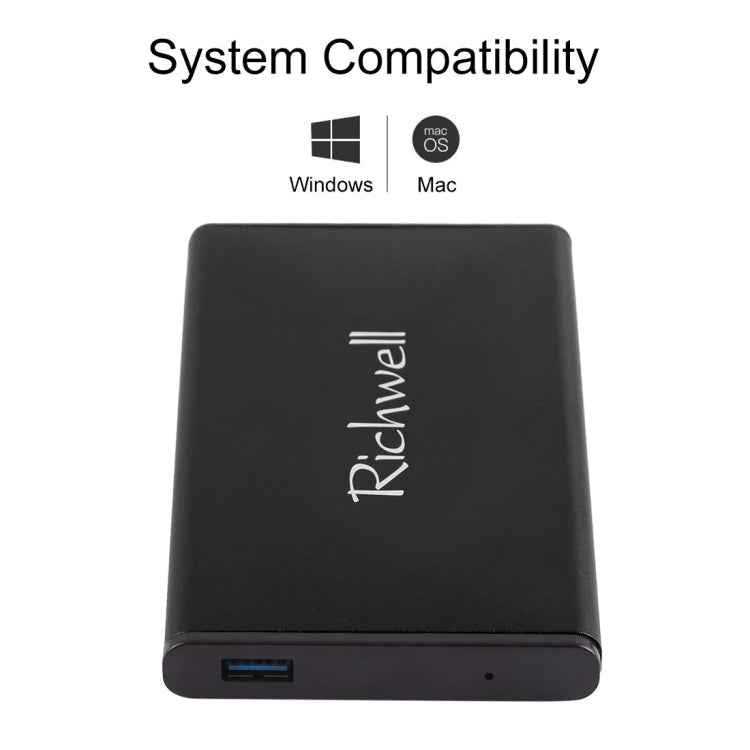 Richwell SATA R2-SATA-250GB 250GB 2.5 inch USB3.0 Super Speed Interface Mobile Hard Disk Drive
