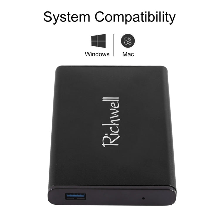 Richwell SATA R2-SATA-250GB 250GB 2.5 inch USB3.0 Super Speed Interface Mobile Hard Disk Drive, 250GB