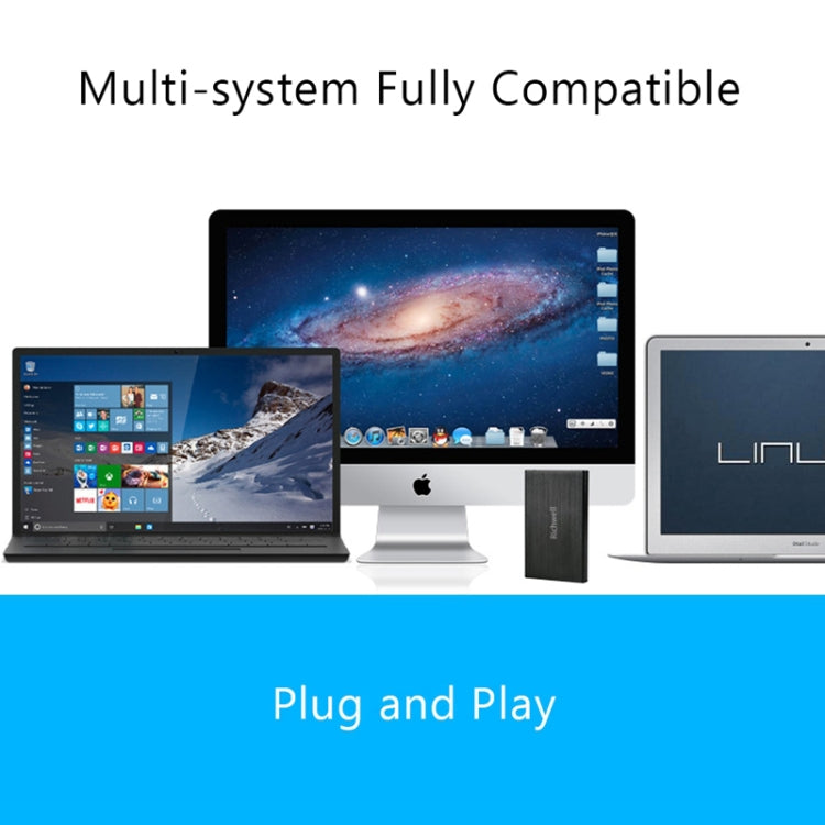 Richwell SATA R23-SATA-250GB 250GB 2.5 inch USB3.0 Interface Mobile Hard Disk Drive, 250GB