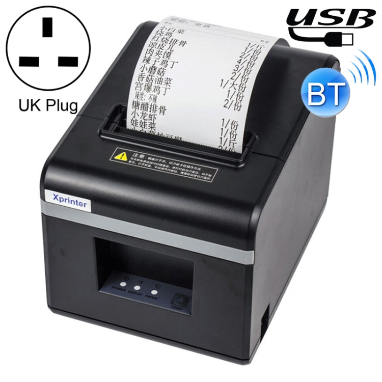 Xprinter N160II USB+Bluetooth Interface 80mm 160mm/s Automatic Thermal Receipt Printer, US Plug, USB+Bluetooth Interface, UK Plug, USB+Bluetooth Interface, US Plug, USB+Bluetooth Interface, EU Plug