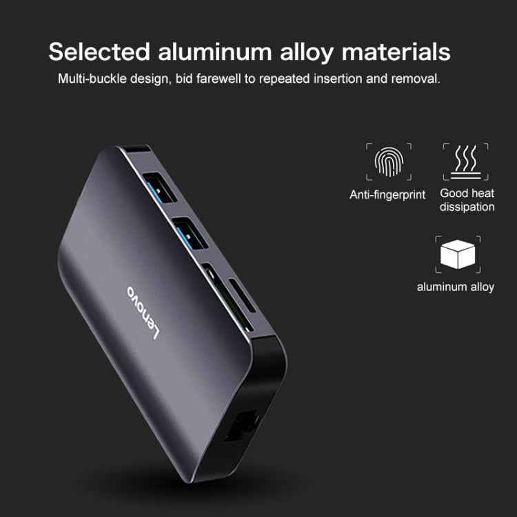 Lenovo F1-C08 8 In 1 Type-C / USB-C to HDMI Multi-function Converter Hub