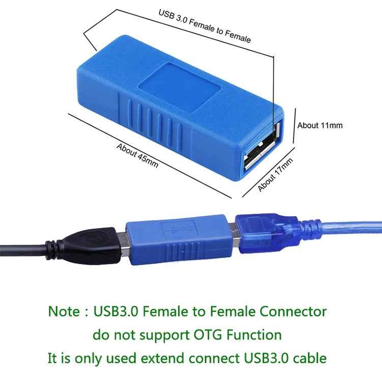 USB 3.0 Type A Female to Type A Female Connector AF Adapter Converter Extender for Laptop