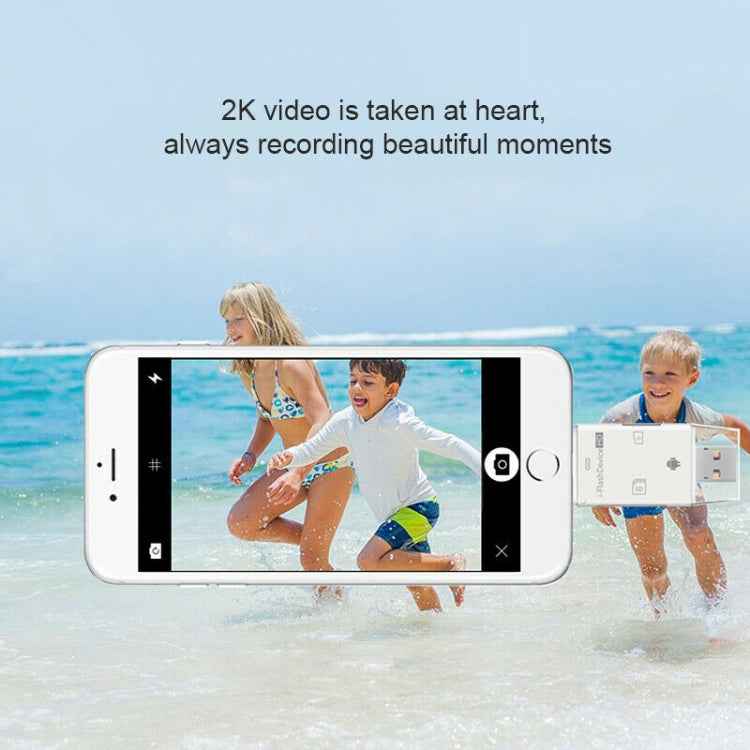 NK-208 3 in 1 i-Flash TF Card / SD Card Reader For 8 Pin + USB 2.0 + Micro USB Devices(Black)