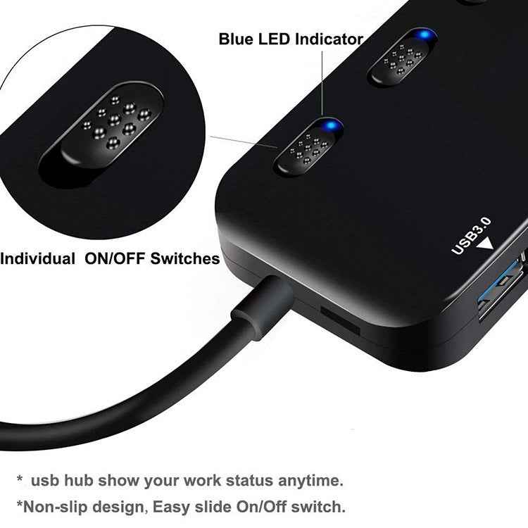 High Speed 4 x USB 3.0 to USB-C / Type-C HUB with Switch