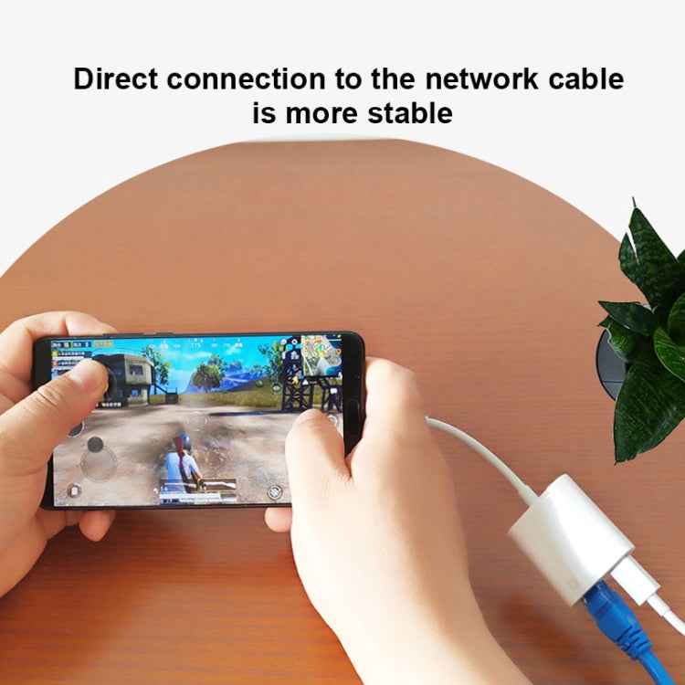 NK-1035 TC 2 in 1 USB-C / Type-C Male to Ethernet + Type-C Power Female Adapter