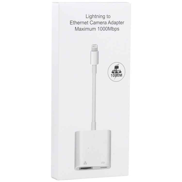 NK-1035H 2 in 1 8 Pin Male to 1000M Ethernet + 8 Pin Power Female Adapter