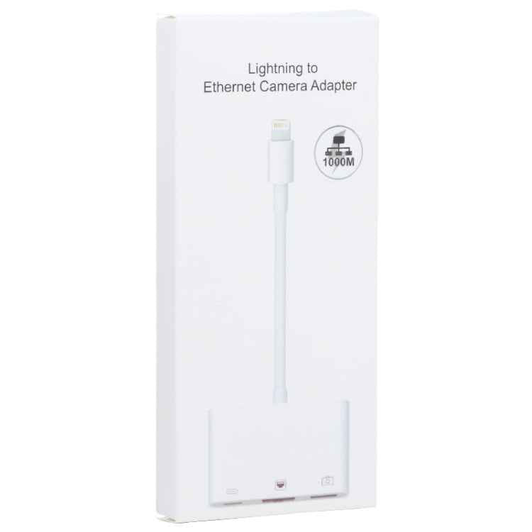 NK-107 3 in 1 8 Pin Male to USB + 1000M Ethernet + 8 Pin Power Female Adapter