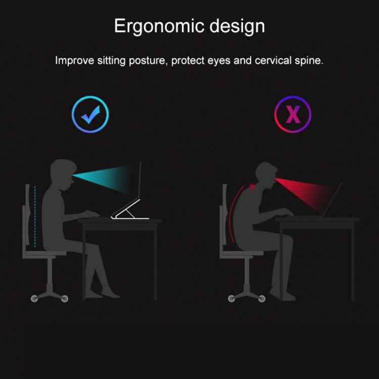 Laptop Stand Desktop Raise Bracket Cooling Base Lifting Holder Foldable, Pro-8