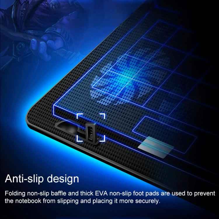 ICE COOREL Notebook Computer Base Silent Six-fan Cooling Holder Heat Sink, Style: Ordinary