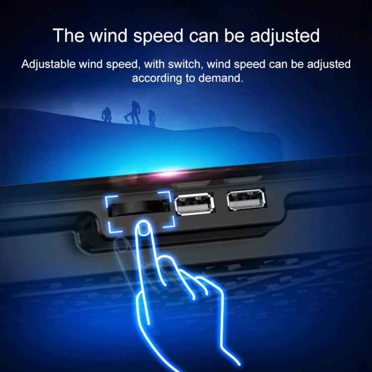 ICE COOREL Notebook Computer Base Speed Control Silent Six-fan Cooling Holder Cooling Rack, Style: Flagship