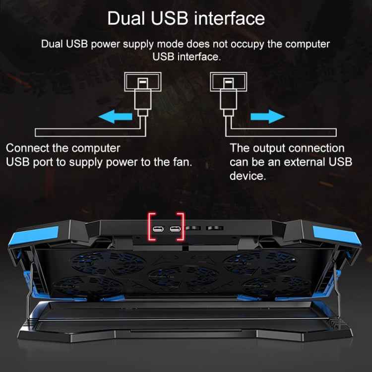 dual USB Ports Five-core Radiator Notebook Computer Holder