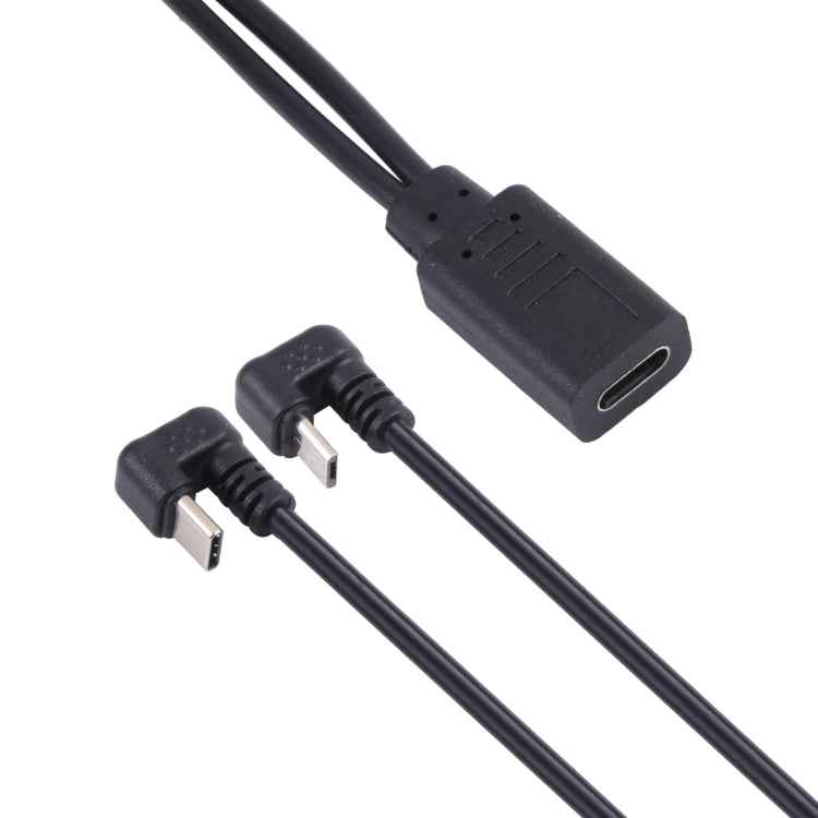 U-shaped USB-C / Type-C Male + Micro USB Male to USB-C / Type-C Female Cable