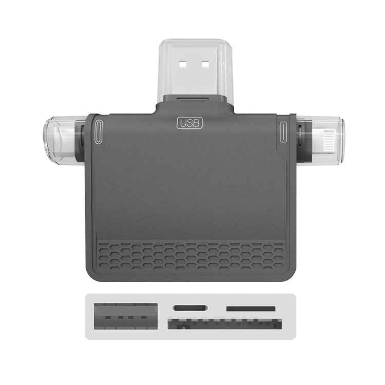 NK-939C 3 in 1 USB to USB-C / Type-C + 8PIN Multifunctional Docking Station
