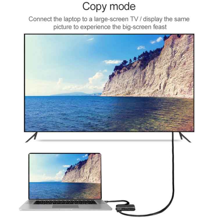 V83 USB-C / Type-C to 4K HDMI / VGA + 3.5mm Audio + USB Multi-function Adapter