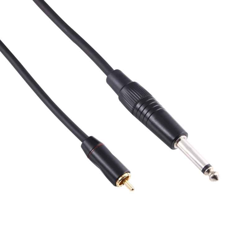 30cm Metal Head 6.35mm Male to RCA Male Audio Connector Adapter Cable for Mixing Console