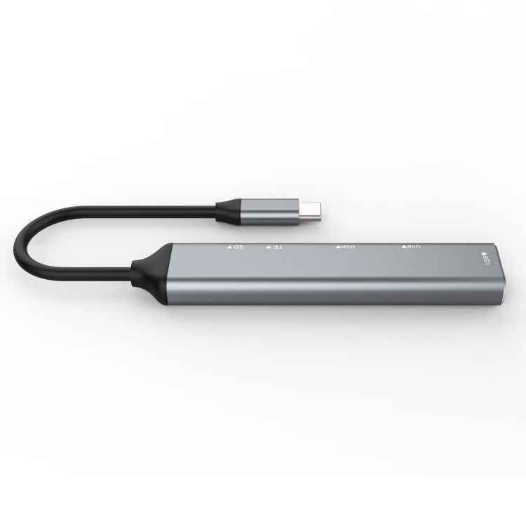 C-805 5 in 1 USB-C / Type-C to 3 USB 3.0 + TF / SD Card Reader Adapter