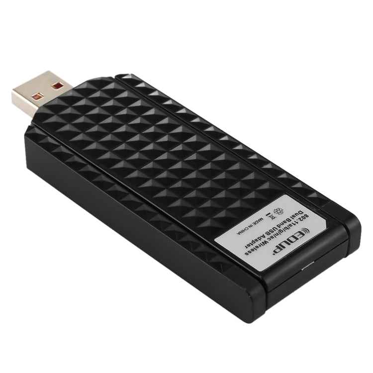EDUP EP-AC1625 600Mbps 2.4G / 5.8GHz Dual Band Wireless 11AC USB 2.0 Adapter Network Card with 2 Antennas for Laptop / PC