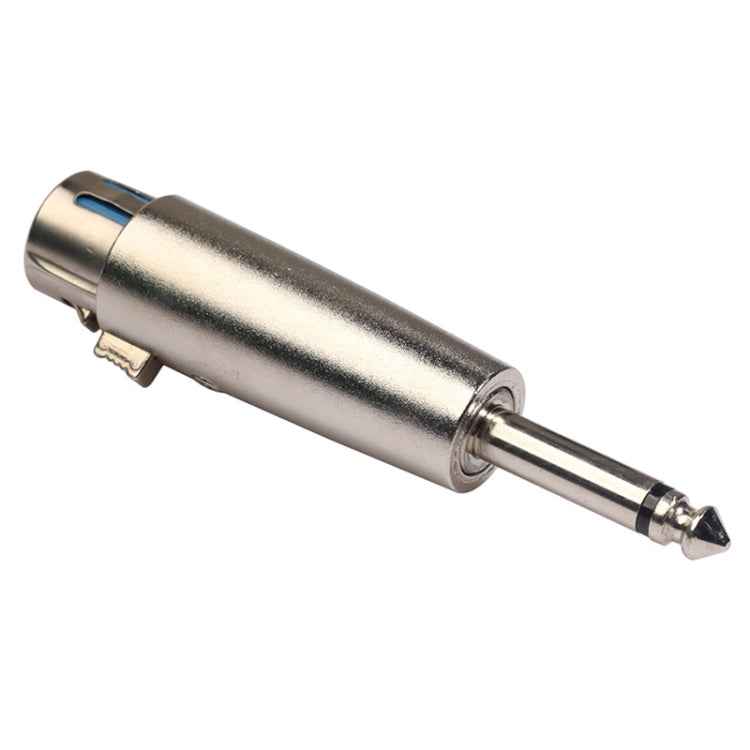 5 PCS LZ1167G 6.35mm Single Track Male Head to XRL Female Audio Adapter Plug (Black)