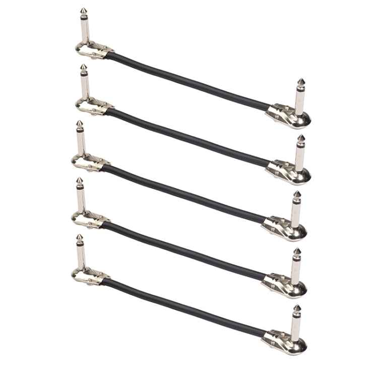 5 PCS TC095-15 6.35mm Male to Male Guitar Effector Connector Cable