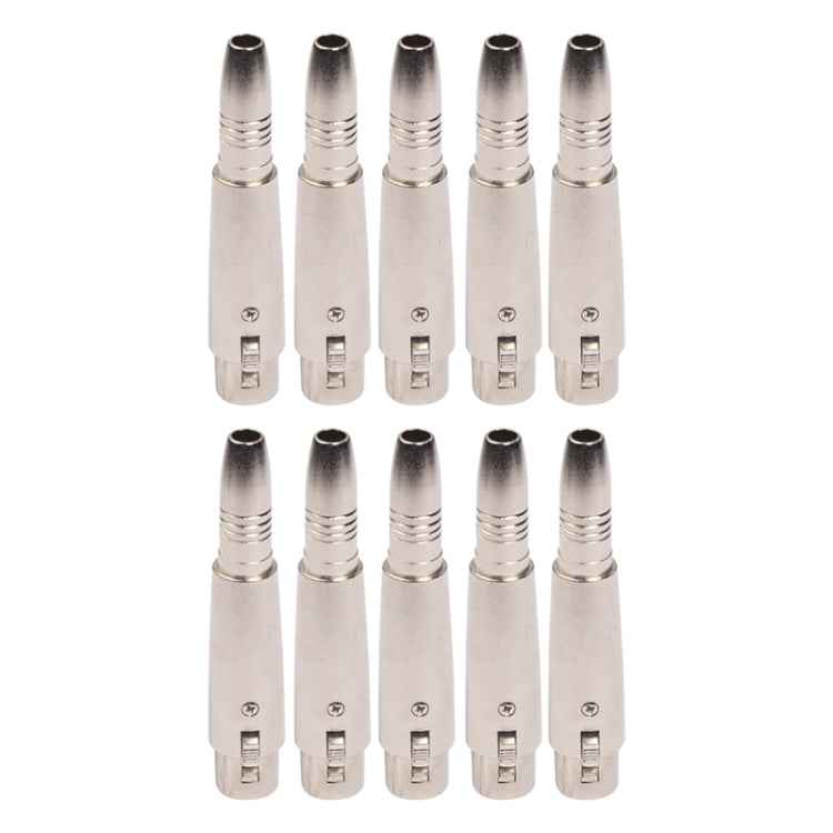 10 PCS LZ1163-1 6.35mm XRL Female to Female Audio Adapter