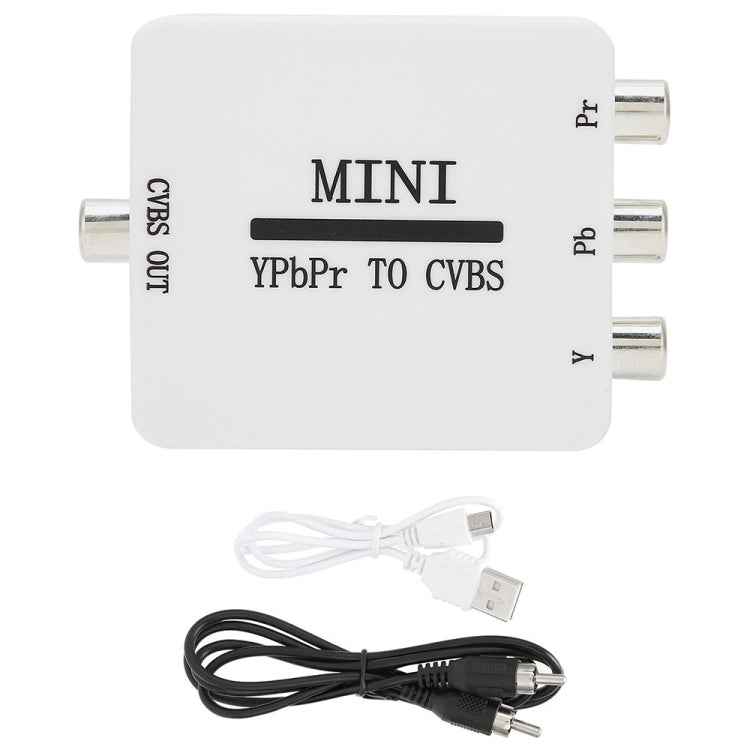 Mini YPBPR to CVBS Video Converter Component AV Adapter for TV / Projector / Monitor