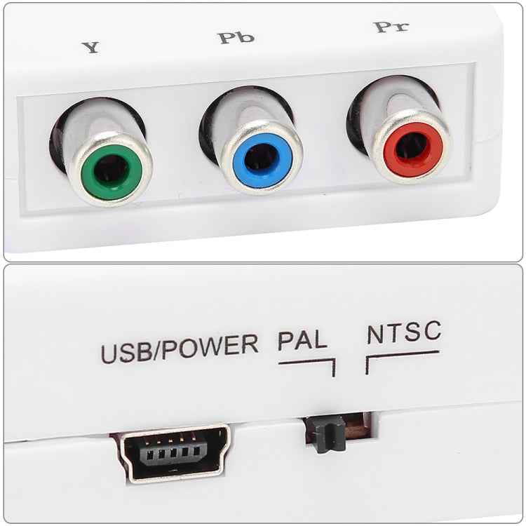 Mini YPBPR to CVBS Video Converter Component AV Adapter for TV / Projector / Monitor