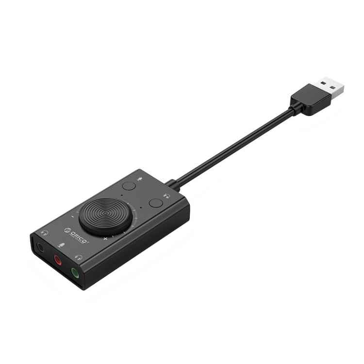 ORICO SC2 Multi-function USB External Driver-free Sound Card with 2 x Headset Ports & 1 x Microphone Port & Volume Adjustment