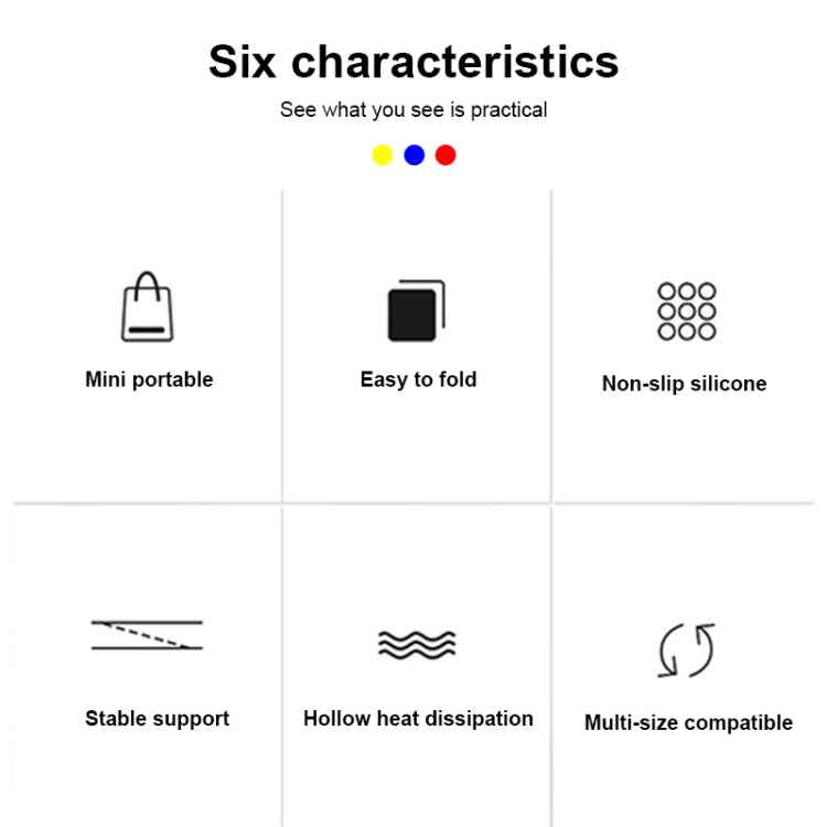 SD-001 2 PCS Desktop Foldable Mini Holder, Specification: ABS