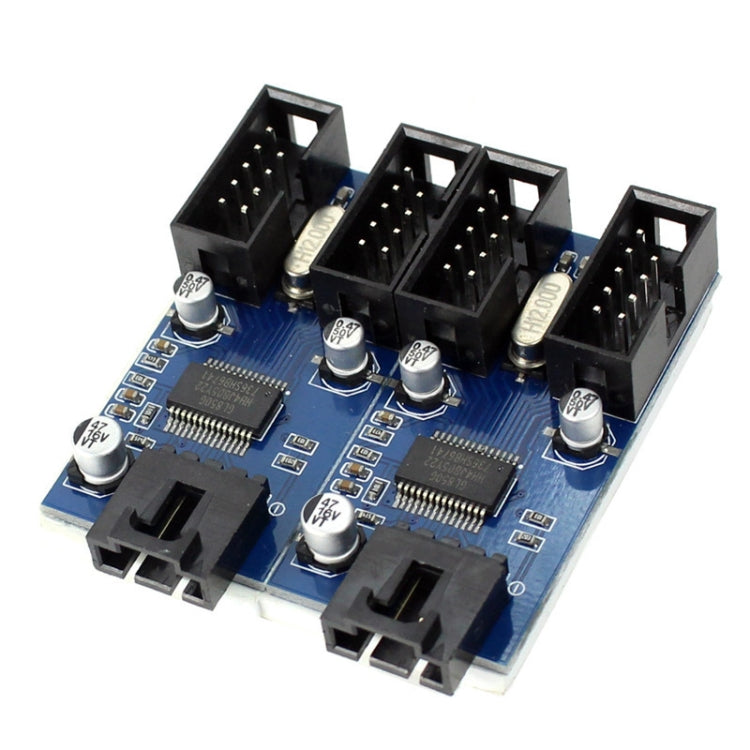 9 Pin USB Header Male 1 to 4 Female Extension Cable Card