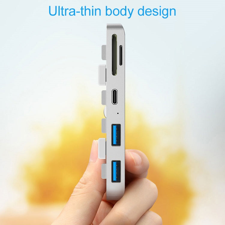 Rocketek For iMac Type-C / USB-C + Dual USB3.0 + SD / TF Multi-function HUB Expansion Dock, Type-C + Dual USB3.0 + SD / TF