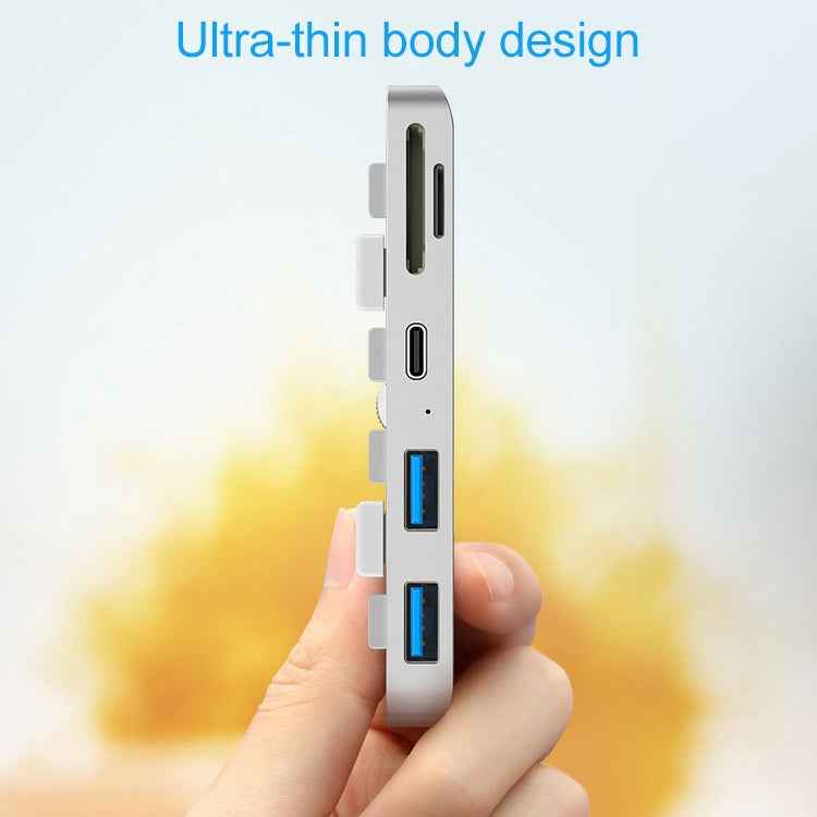 Rocketek For iMac Type-C / USB-C + Dual USB3.0 + SD / TF Multi-function HUB Expansion Dock, Type-C + Dual USB3.0 + SD / TF
