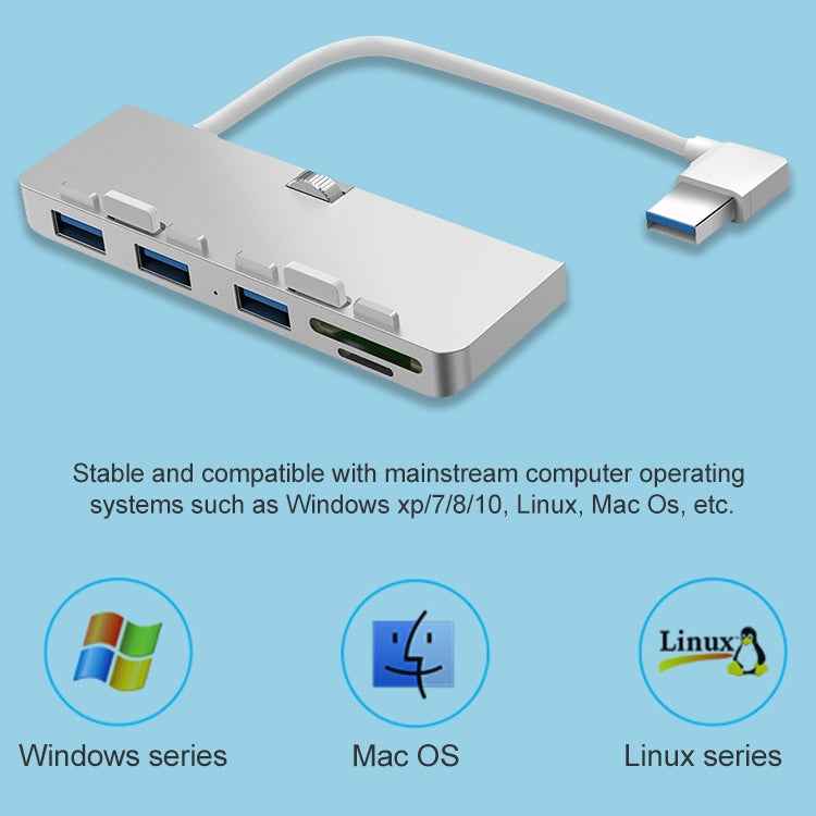 Rocketek For iMac USB3.0 x 3 + SD / TF Multi-function HUB Expansion Dock