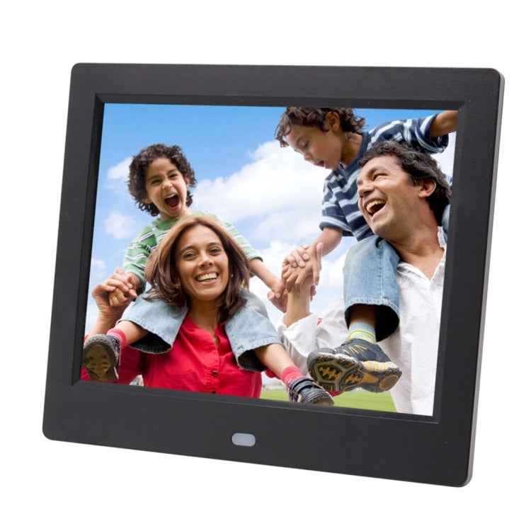 AC 100-240V 8 inch TFT Screen Digital Photo Frame with Holder & Remote Control, Support USB / SD Card Input