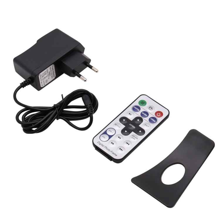 AC 100-240V 8 inch TFT Screen Digital Photo Frame with Holder & Remote Control, Support USB / SD Card Input
