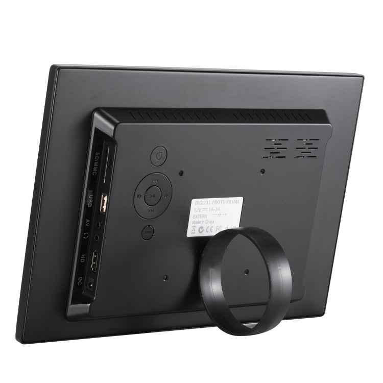 HSD1202 12.1 inch 1280x800 High Resolution Display Digital Photo Frame with Holder and Remote Control, Support SD / MMC / MS Card / USB Port, EU Plug(Silver)