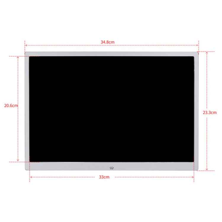 HSD1504 15.4 inch LED 1280x800 High Resolution Display Digital Photo Frame with Holder and Remote Control, Support SD / MMC / MS Card / USB Port, EU Plug(Gold)