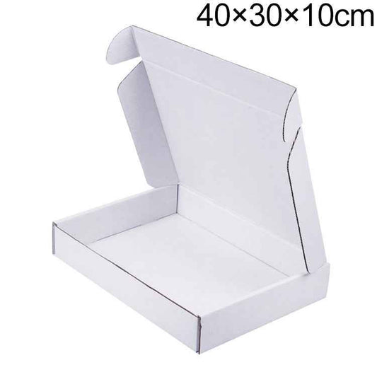 Shipping Box Clothing Packaging Box, Color: White, Size: 40x30x10cm