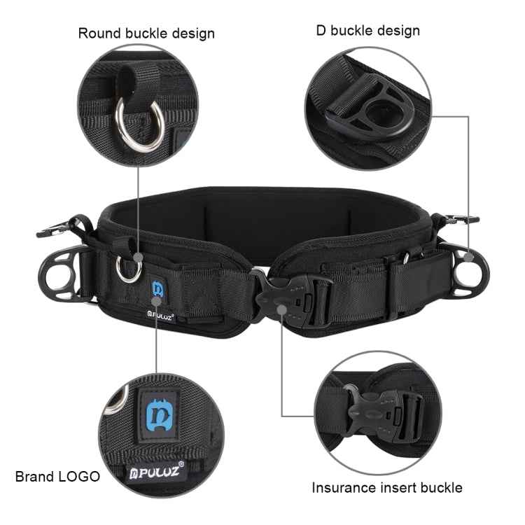 PULUZ 2 in 1 Multi-functional Bundle Waistband Strap + Double Shoulders Strap Kits with Hook for SLR / DSLR Cameras, 2 in 1 Kits