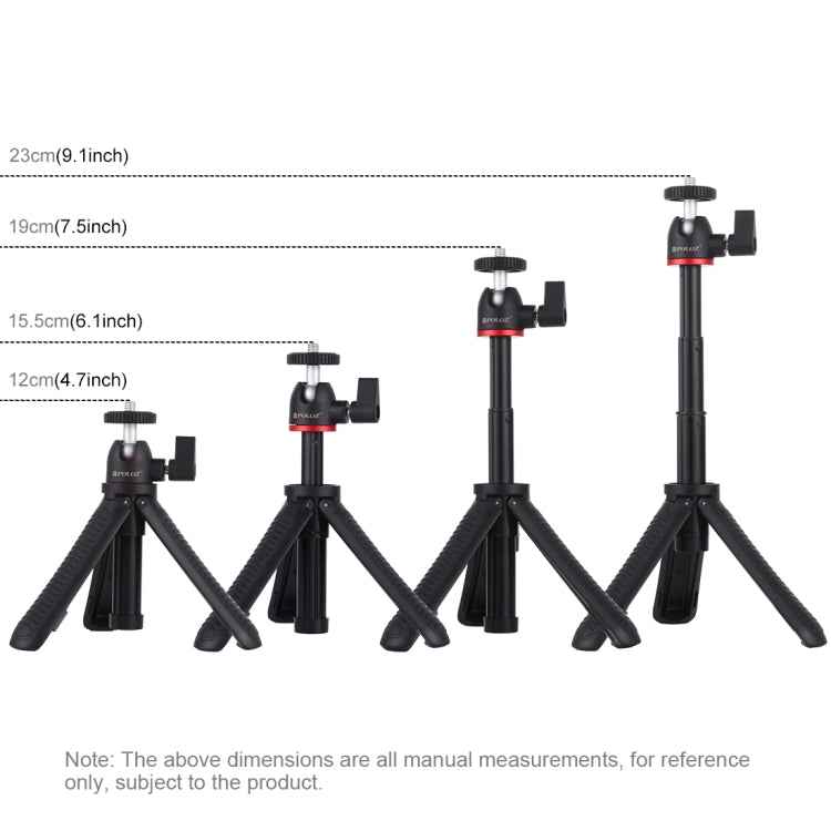PULUZ Selfie Sticks Tripod Mount + Phone Clamp with Tripod Adapter & Long Screw