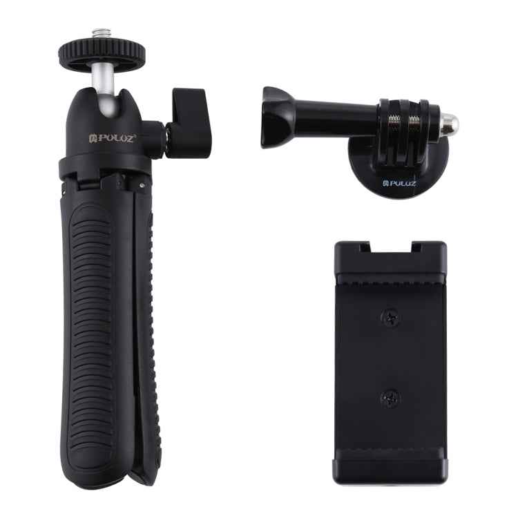 PULUZ Selfie Sticks Tripod Mount + Phone Clamp with Tripod Adapter & Long Screw