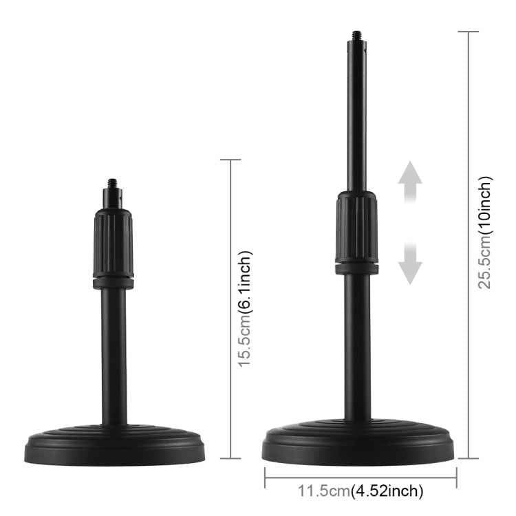 PULUZ 4.7 inch 12cm Ring Light Horizontal Dual Phone Brackets Desktop Holder Video Light Kits