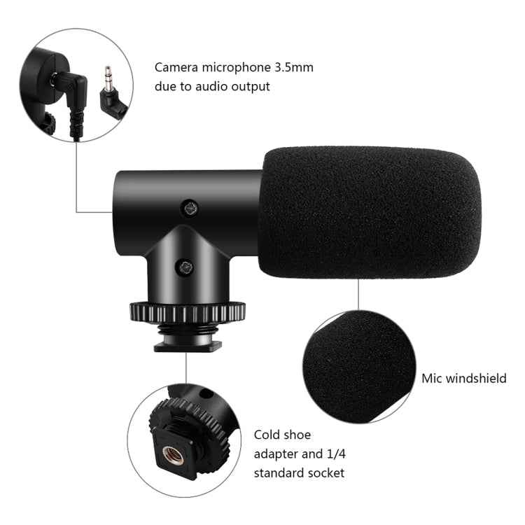 PULUZ Live Broadcast Smartphone Video Vlogger Kits Microphone + Tripod Mount + Phone Clamp Holder