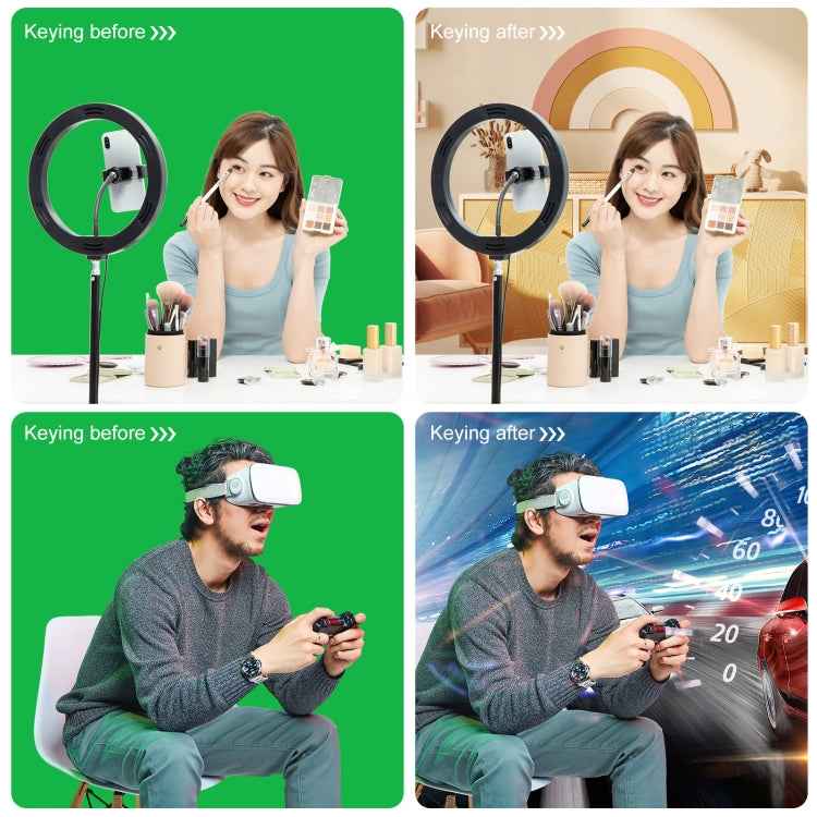 PULUZ 2.9x2m Photo Studio Background Support Stand Backdrop Crossbar Bracket Kit with Red / Blue / Green Backdrops