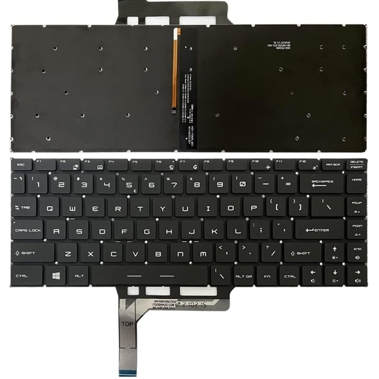 US Version Laptop Keyboard with Backlight for MSI GS65 / GS65VR / MS-16Q2 / Stealth 8SE /8SF / 8SG /Thin 8RE / Thin 8RF