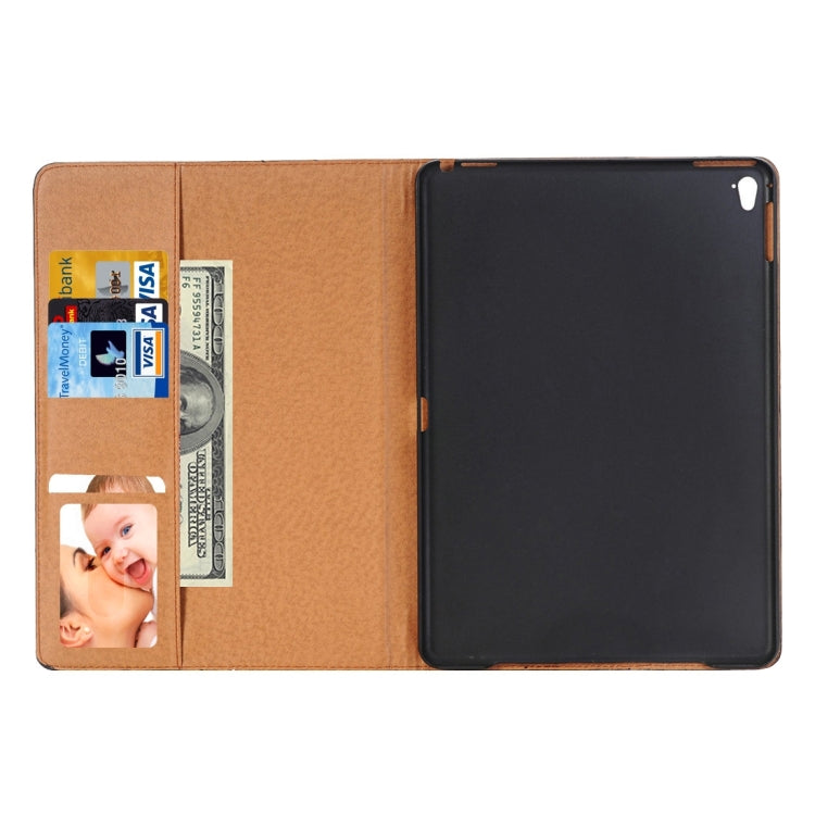 Book Style Polished Surface Horizontal Flip Leather Case with Holder & Card Slots & Wallet for iPad Pro 9.7 inch
