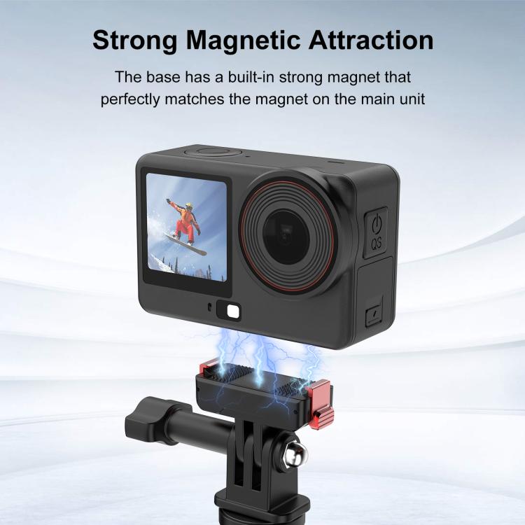 For DJI Osmo Action 6 / Nano PULUZ Two Claw Plastic Magnetic Quick Release Base Mount, Two Claw Quick-Release Base