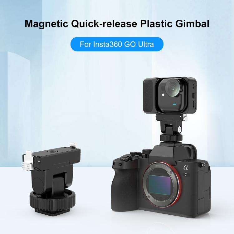 For Insta360 GO UItra PULUZ Plastic Gimbal Magnetic Quick Release Base Mount, Gimbal Quick Release Base