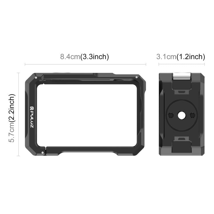 For DJI Osmo Action 6 PULUZ Metal Cage Frame with Cold Shoe, Metal Cage
