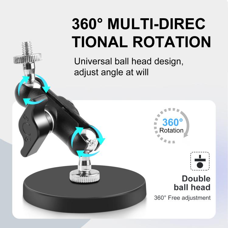 PULUZ Magnetic Pea-Style Clip Mount Holder with Mount Adapter & Long Screw, Magnetic Pea-Style Clip