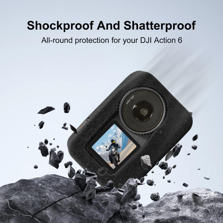 For DJI Osmo Action 6 PULUZ High Density Foam Windshield, For DJI Osmo Action 6